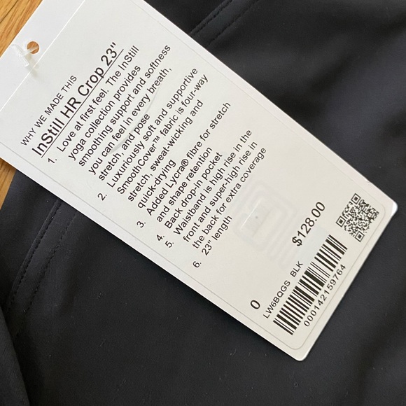 Lululemon Instill HR Crop 23” size 0 NEW! - Picture 3 of 4